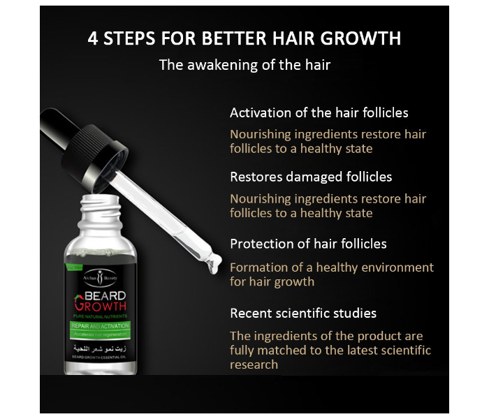 Aichun Beauty 30ml Hair Growth Pure Natural Nutrients Skin Cleansing Vitamins Hair Growth Beard Oil - Zoom Image 6