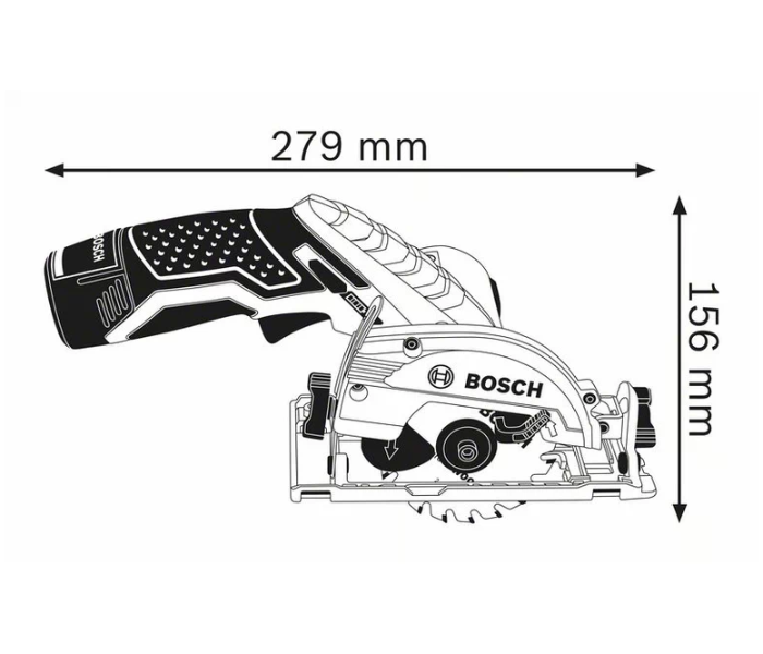 Bosch GKS 12V-26 Professional Cordless Circular Saw - Blue and Black - Zoom Image 2