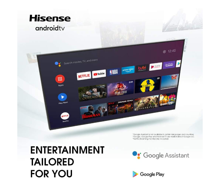 Hisense 55B7206UW 55inch Android 4K Smart LED TV - Black - Zoom Image 2