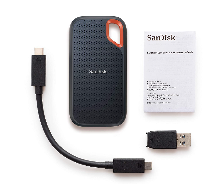 SanDisk SDSSDE61-1T00-G25 Extreme 1TB Portable SSD 1050 MB/s with Gen 2 USB-C Cable - Zoom Image 3