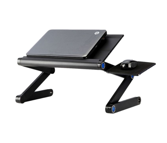 Multifunctional Portable and Adjustable Laptop Table - Black - Zoom Image 1