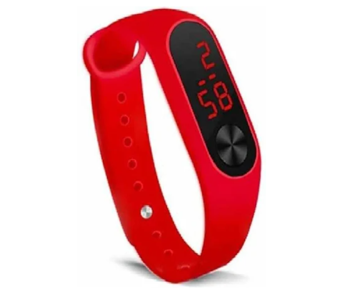 Jam Tangan LED Strap Rubber Jam JUNIOR Digital Unisex - Red - Zoom Image