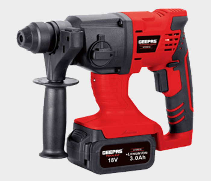 Geepas GT59018 18V DC Cordless Rotary Hammer Black - Red - Zoom Image