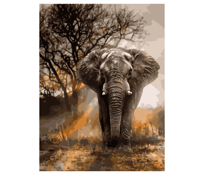 Elephant DIY 2012 Canvas Painting  - Zoom Image