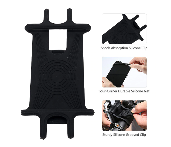 Mobile Phone Holder For Bicycle And Scooters - Black - Zoom Image 3