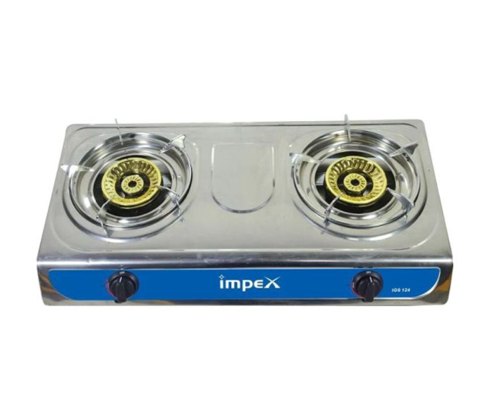 Impex IGS124 Stainless Steel LP Gas Stove - Silver - Zoom Image 1