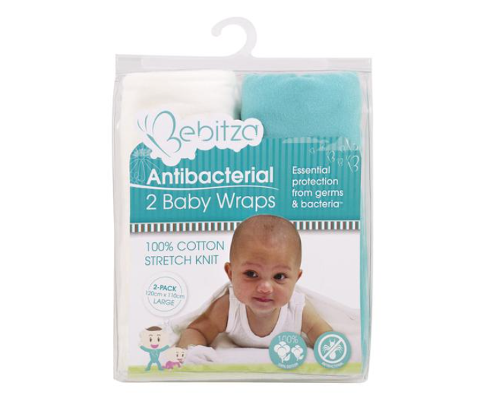 Bebitza Pack of 2 Antibacterial Baby Wraps - Green - Zoom Image 1