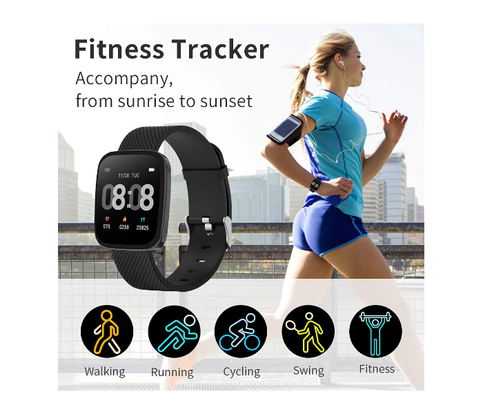 Timemaker R32 Fitness Tracker Smart Watch - Black - Zoom Image 5