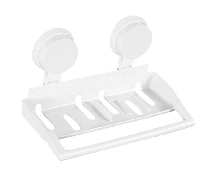 Double Suction Cups Soap Box Towel Holder - White - Zoom Image