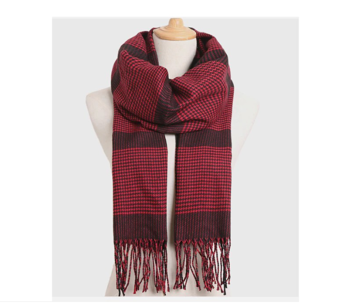 Flannel 0885 Winter Scarf for Women and Men - Red - Zoom Image 1