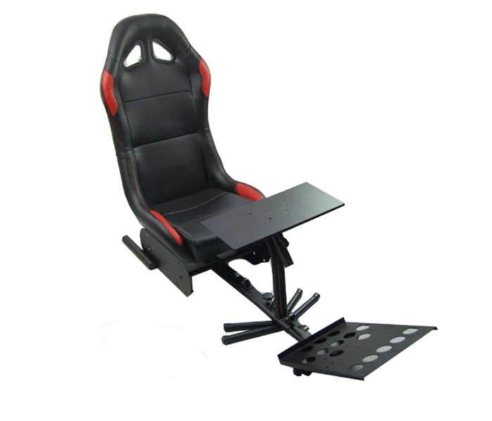 Cockpit Simulator Car Racing Seat Gaming Chair Plus Gear Wheel Plus Pedals Stand Kit - Zoom Image