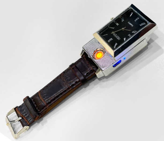 Cigarette Lighter Watch Squire Type with USB Rechargeable - Zoom Image 6