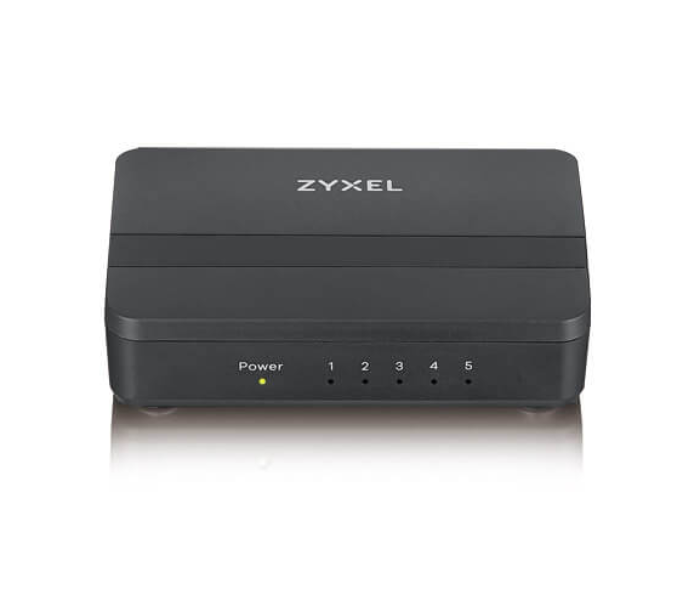 Zyxel GS-105SV25-Port Desktop Gigabit Ethernet Media Switch - Black - Zoom Image 3