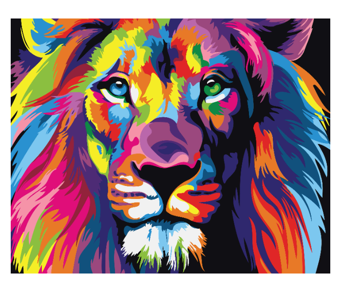 Colorful Lion DIY 3011 Canvas Painting  - Zoom Image 1