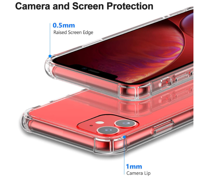 IP11 Anti-Scratch and Shock Proof with Durable Edges Made of Polyurethane Phone Case Compatible with iPhone 11- Transparent - Zoom Image 6