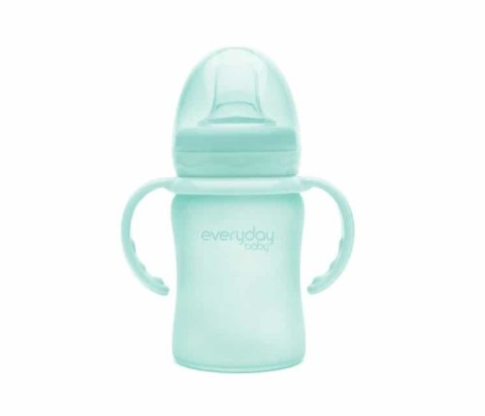 Everyday Baby 150ml Glass Sippy Cup Shatter Protected - Mint Green - Zoom Image 1