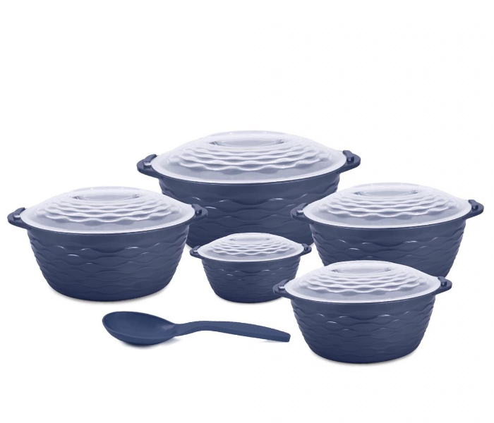 UTC Brook 10 Pieces Microwave Set and Serving Spoon - Blue - Zoom Image 1