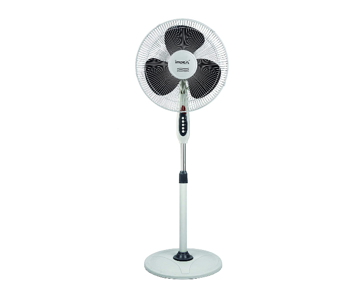 Impex PF7501 16 inch Pedestal Fan - Black and White - Zoom Image