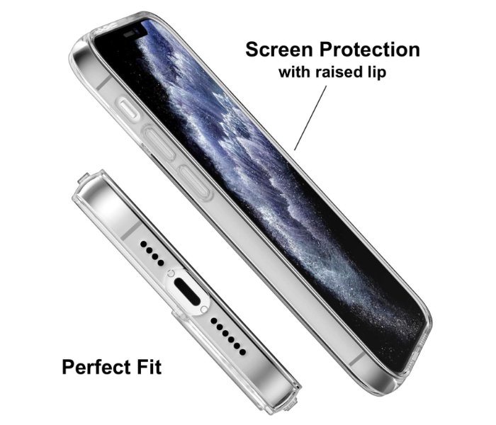 IP12PRO MAX Shock Proof Bumper Soft TPU Silicone Transparent Anti-Scratch Cover Compatible with  iPhone 12 Pro Max- Transparent - Zoom Image 4