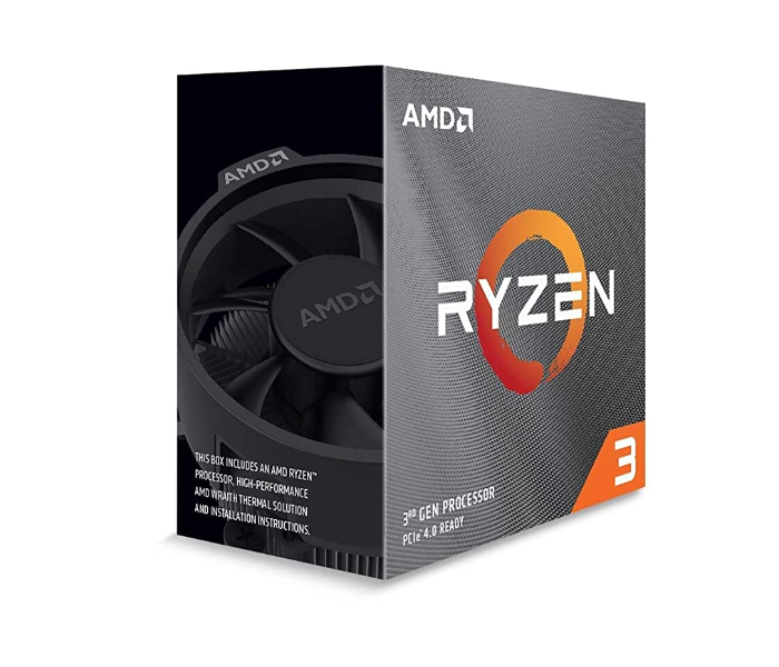 AMD 3000 Series Ryzen 3 3100 Processor 4 Cores 8 Threads 18MB Cache 3.6 GHz up to 3.9 GHz AM4 Socket 400 and 500 Series Chipset Desktop  - Zoom Image 1