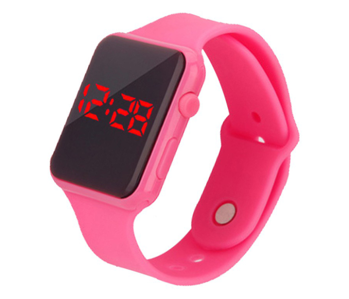 Jam Tangan LED Strap Rubber Jam Digital Unisex-Pink - Zoom Image 2