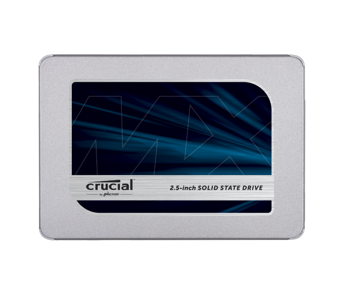 Crucial CT1000MX500SSD1 MX500 1TB 3D NAND SATA 2.5 inch 7mm Internal SSD with 9.5mm Adapter - Silver - Zoom Image 1