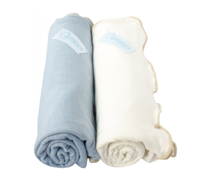 Bebitza Pack of 2 Antibacterial Baby Wraps - Blue - Zoom Image