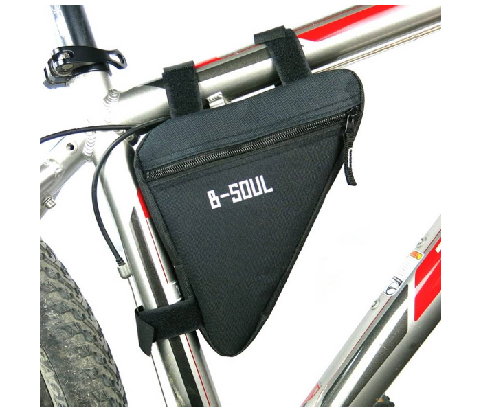 OEM Waterproof Triangle Cycling Bicycle Front Frame Pouch Saddle Bag - Black - Zoom Image 1