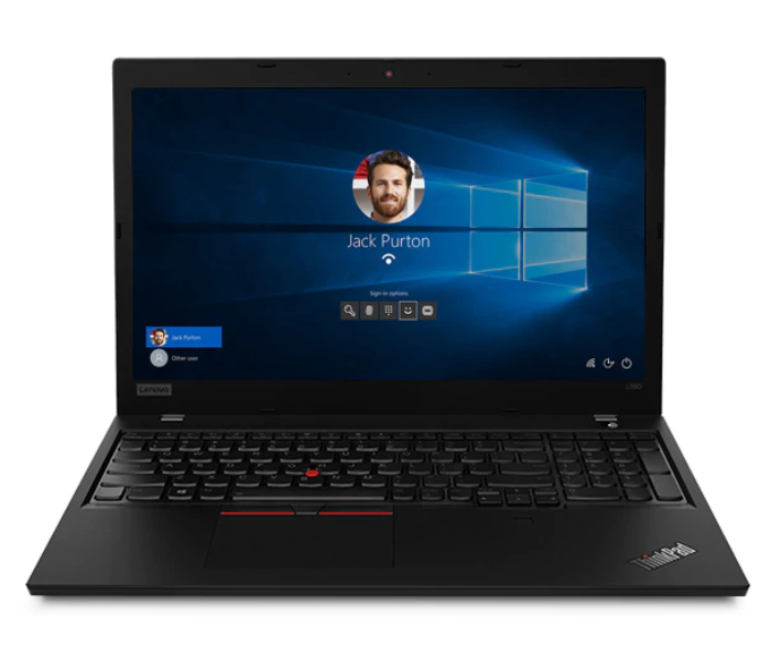 Lenovo ThinkPad L590 20Q70007AD 15.6 inch HD Intel Core i5-8265U 4GB DDR4 500GB HDD Arabic Keyboard with Numpad Windows 10 Pro 64 - Black - Zoom Image 4