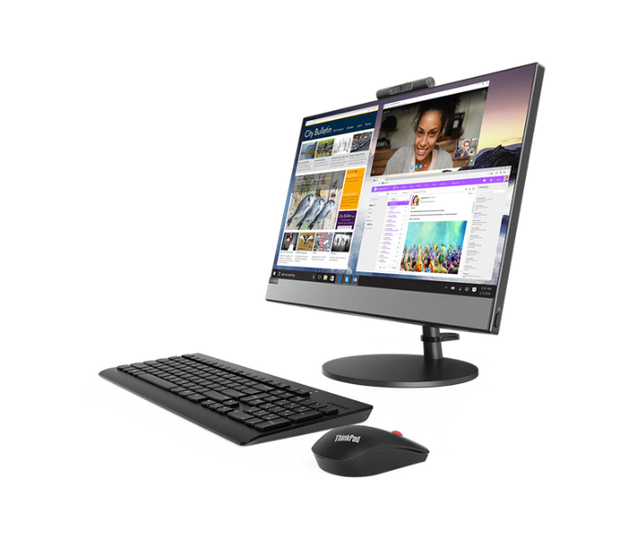 Lenovo AIO V530 10US00GHAX 21.5 Inch Intel Core i5-9400T Processor 4GB RAM 1TB HDD Integrated Intel UHD Graphics DOS - Black     - Zoom Image 3