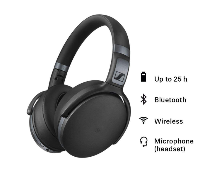 Sennheiser HD-4.40 Wireless Bluetooth Headphone - Black - Zoom Image 3