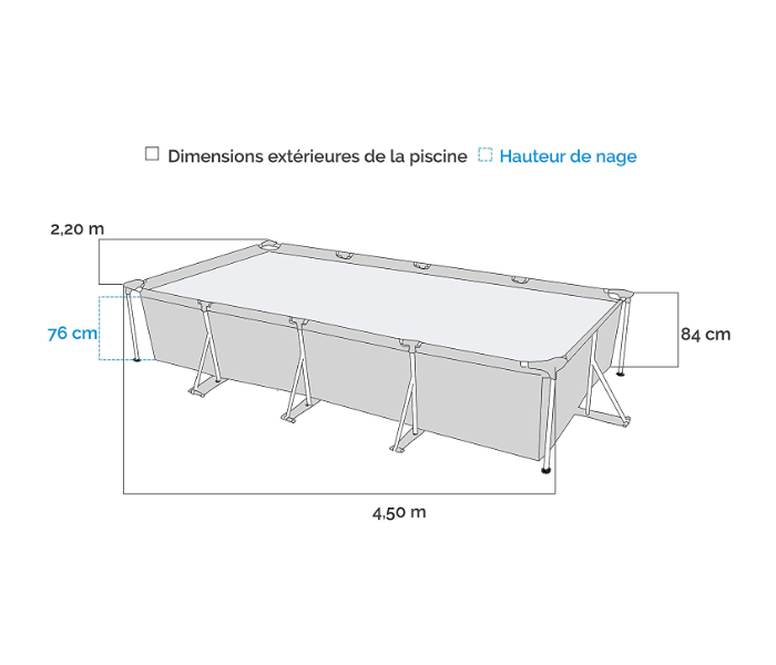 Intex 28273NP 7,127Litre 4.50m x 2.20m x 84cm Small Frame Pools - Zoom Image 3