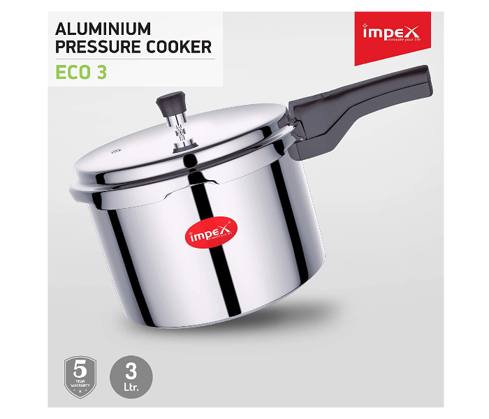 Impex ECO3 3 Litre Pressure Cooker - Stainless Steel - Zoom Image 2