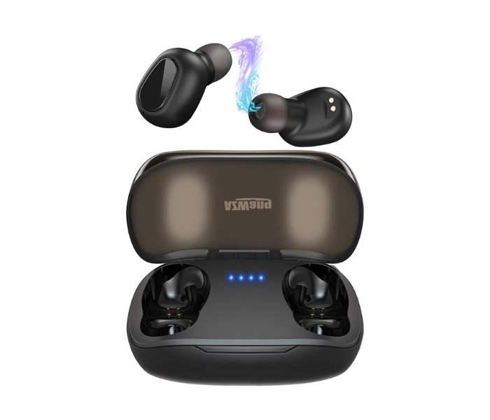 AZWang Wireless Earbuds with Charging Case - Black - Zoom Image 1