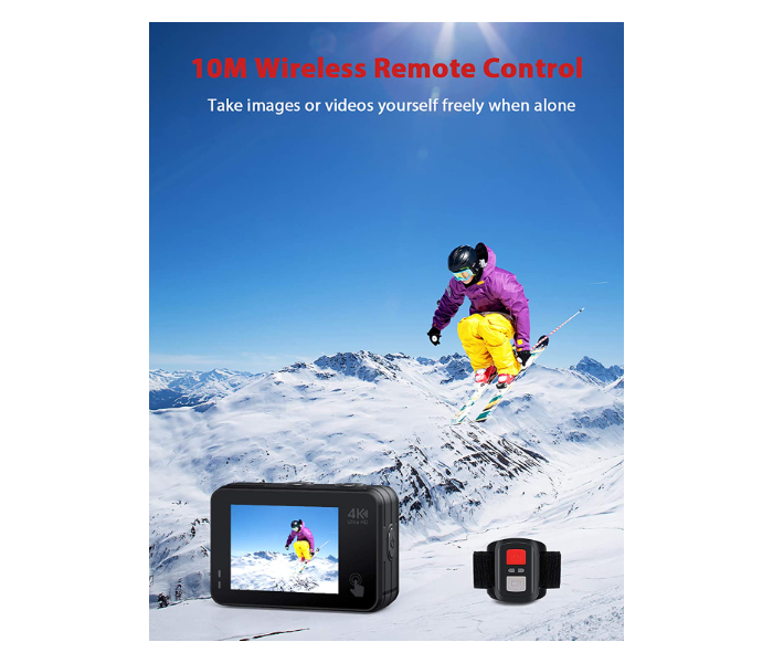 Victure AC940 20MP Native 4K 60FPS 5M Bare Metal Waterproof Action Camera - Black  - Zoom Image 6