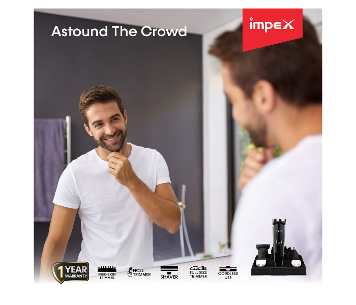 Impex GK402 8-in-1 Professional Multi Grooming and Trimmer Kit - Black - Zoom Image 4