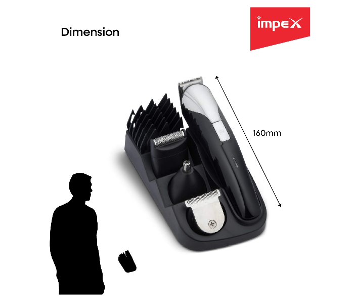 Impex GK401 8-in-1 Professional Multi Grooming and Trimmer Kit - Black - Zoom Image 3