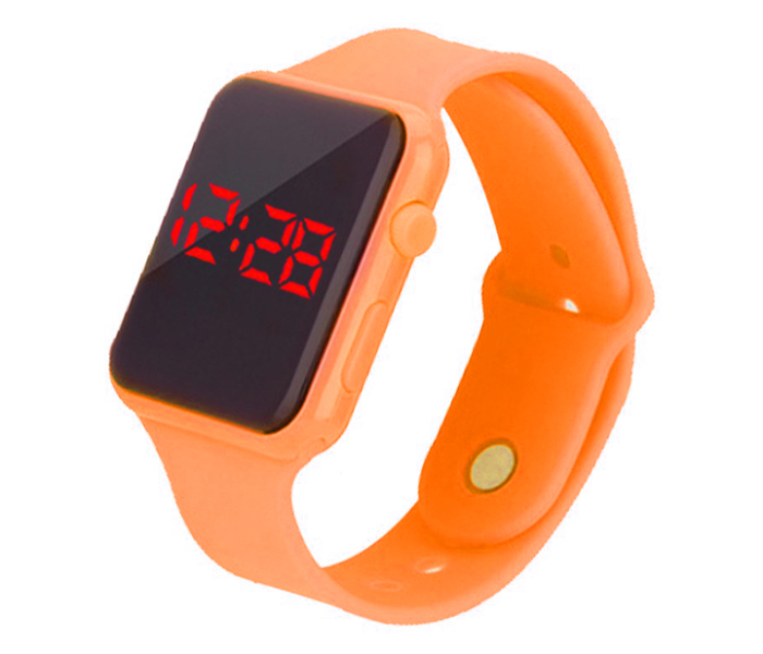 Jam Tangan LED Strap Rubber Jam Digital Unisex-Orange - Zoom Image 2