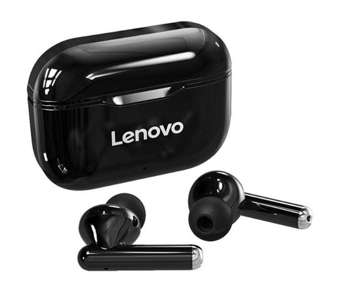 Lenovo LP1 TWS Wireless Earphone Bluetooth 5.0 Dual Stereo Earbuds With Mic A Touch Control Long Standby 300mAH IPX4 Water Proof Headset Noise Reduction Charging Case - Black - Zoom Image 3