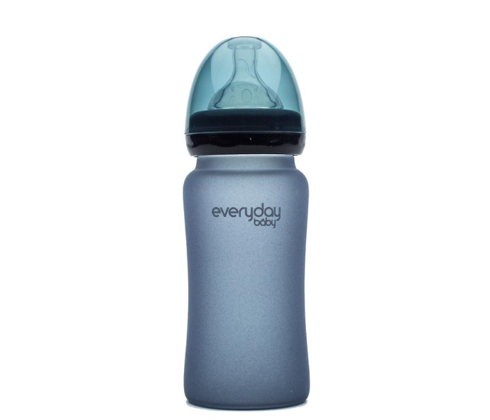 Everyday Baby 240ml Glass Heat Sensing Baby Bottle - Blueberry - Zoom Image 1