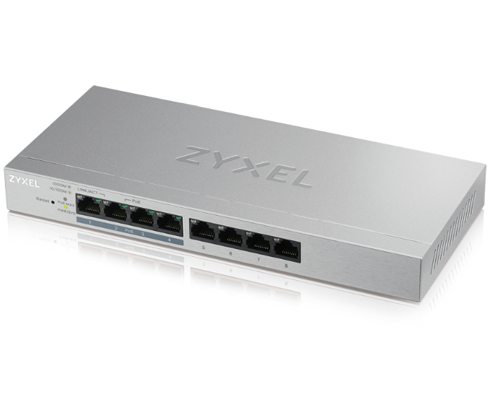 Zyxel GS1200-5HP v2 5-Port Web Managed PoE Gigabit Switch- Silver - Zoom Image 4