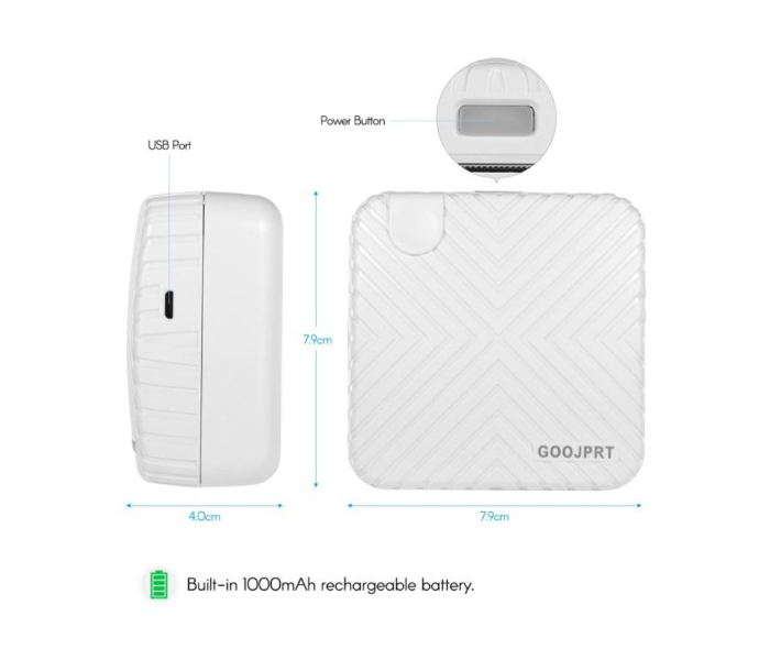 GOOJPRT P6 Pocket Bluetooth Mini Printer - White - Zoom Image 4