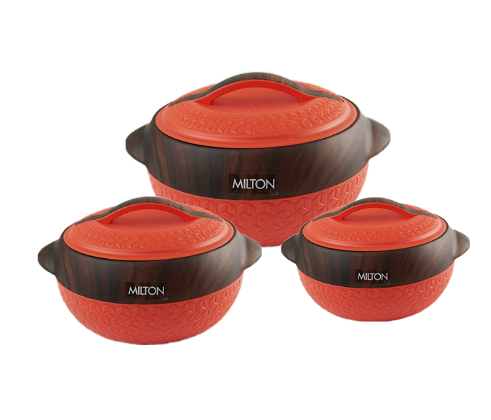 Milton 3 Pieces Matrix Casserole Set - Orange - Zoom Image 1