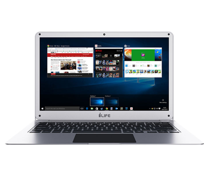 i-Life Ideapad Laptop IL.1401.IN232WEGR 14 Inch Display 2GB RAM 32GB eMMC Quad Core 1.8GHz Processor Intel Integrated Graphics Windows 10- Grey - Zoom Image 1