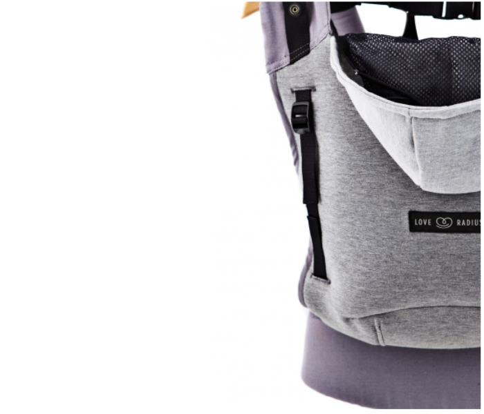 Love Radius The JPMBB Cotton Hoodie Carrier Gris Flanelle -Grey - Zoom Image 2