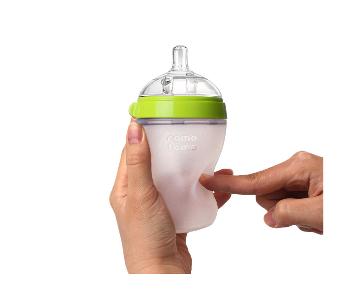 Comotomo 236 ml Pack of 2 Natural Feel Baby Bottle - Green - Zoom Image 3