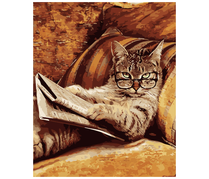 Cat DIY 2079 Canvas Painting  - Zoom Image 1