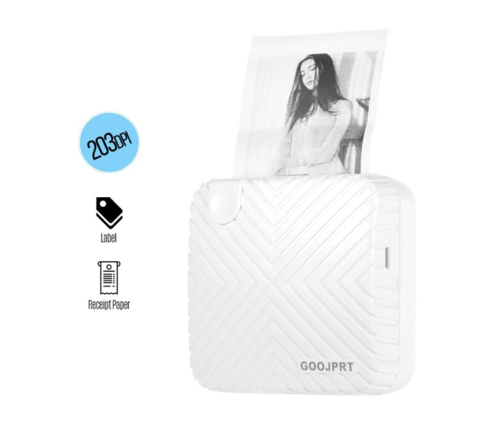 GOOJPRT P6 Pocket Bluetooth Mini Printer - White - Zoom Image 3