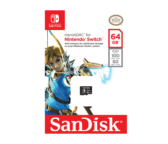 SanDisk SDSQXAT-064G-GN6ZA 64GB microSDXC UHS-I Card for Nintendo Switch - Zoom Image 2