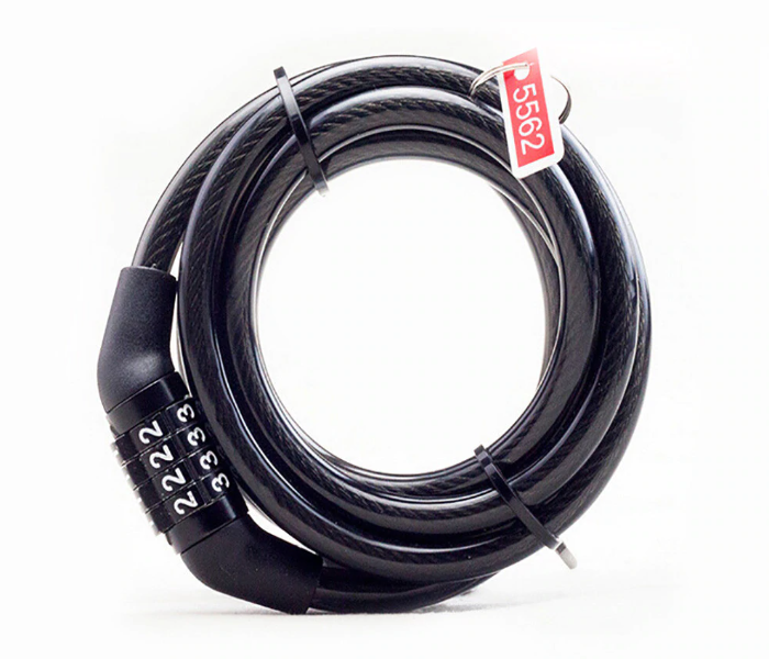 Safety Combination Chain Lock For Bicycle And Scooters - Black - Zoom Image 1